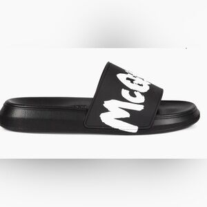 Men’s Alexander McQueen Graffiti Rubber Pool Slides US 9